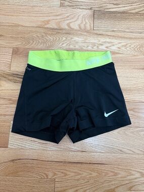 Nike Black Shorts with Neon Yellow Trim